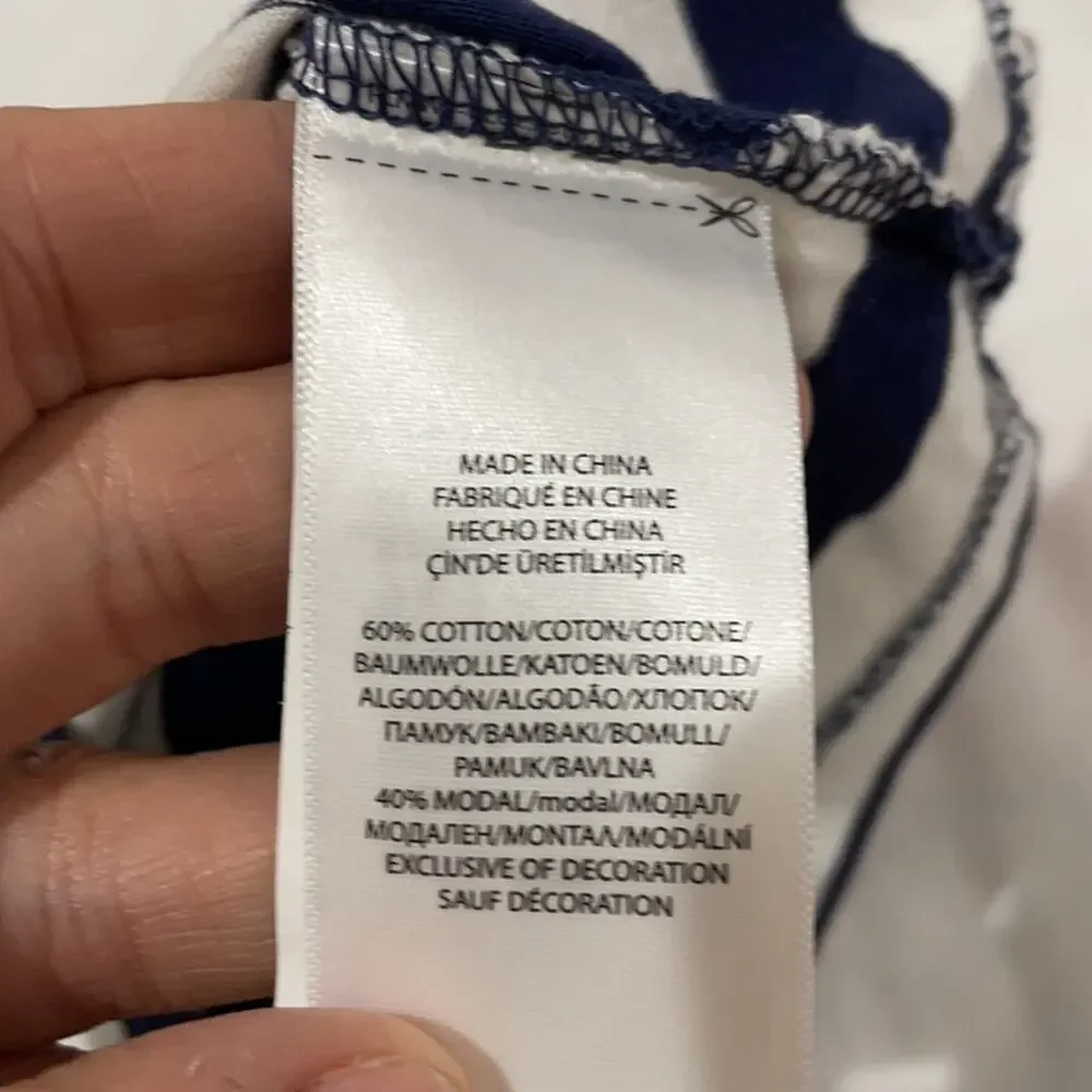 Ralph Lauren 4t navy white stripe t worn once